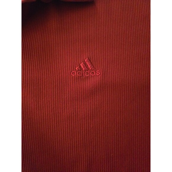 Adidas Golf Polo Shirt Athletic Red Polyester Size Large Mens - Picture 4 of 9